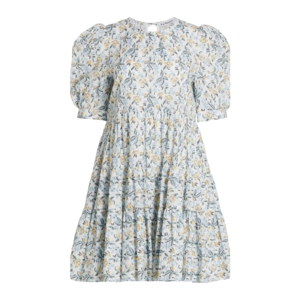 EN SAISON Maeve Tiered Floral Mini Dress Size Medium Spring Summer Cottagecore